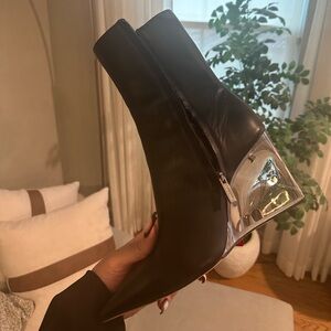 Tony Bianco DASHA BOOT IN BLACK COMO & CLEAR